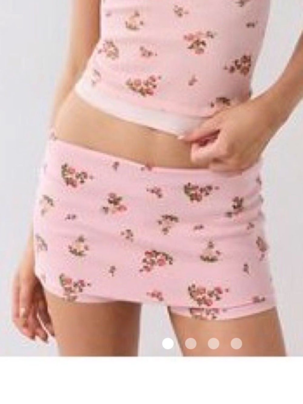Urban Outfitters Pink Floral Print micro / mini skort